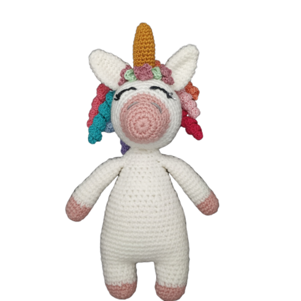 Πλεκτή κούκλα μονόκερος unicorn amigurumi - Anthia - κορίτσι, λούτρινα, μονόκερος, amigurumi