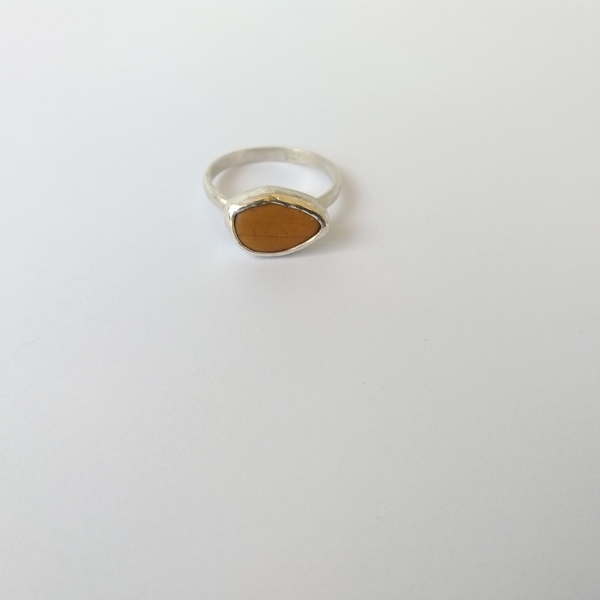 Ασημένιο δαχτυλίδι με βότσαλο - ασήμι, ημιπολύτιμες πέτρες, ασήμι 925, boho, boho, σταθερά - 2