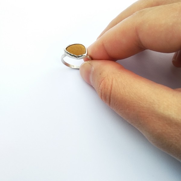Ασημένιο δαχτυλίδι με βότσαλο - ασήμι, ημιπολύτιμες πέτρες, ασήμι 925, boho, boho, σταθερά - 3