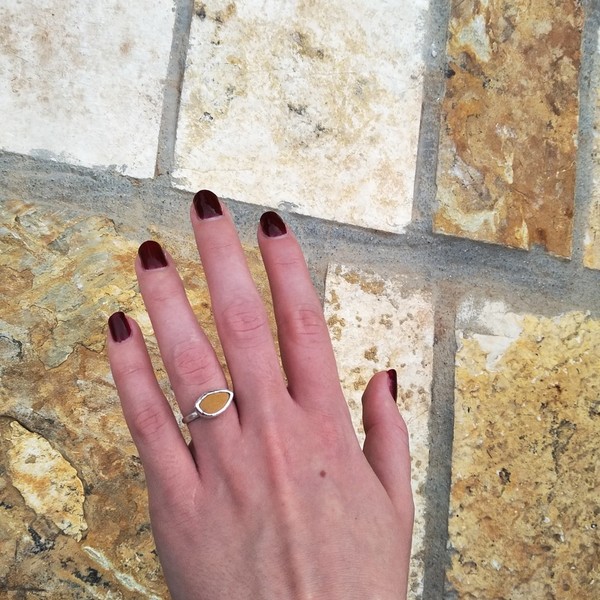 Ασημένιο δαχτυλίδι με βότσαλο - ασήμι, ημιπολύτιμες πέτρες, ασήμι 925, boho, boho, σταθερά - 5