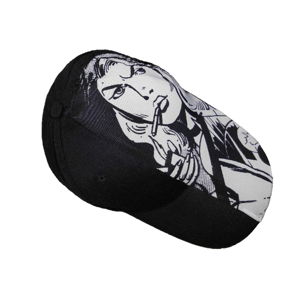 Ασπρόμαυρο καπέλο Jockey/Pop Art/ 4 εποχών-No 370105. - ανδρικά, unisex, καπέλο - 4