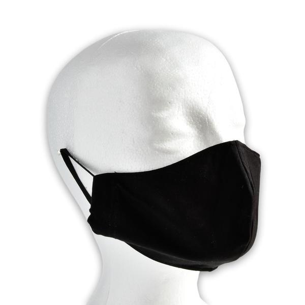 Σετ 3 βαμβακερές μάσκες προσώπου μαύρες / άσπρες - ύφασμα, για παιδιά, για ενήλικες, μάσκα προσώπου, μάσκες προσώπου - 4