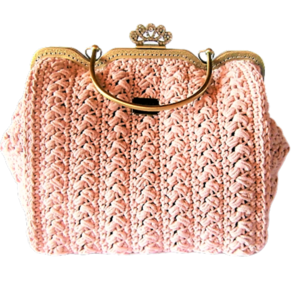 Ροζ πλεκτή χειροποίητη, κομψή ρομαντική τσάντα Handmade vintage τσάντα Doctor. - τσάντα, χειροποίητα, χειρός, πλεκτές τσάντες, βραδινές, μικρές