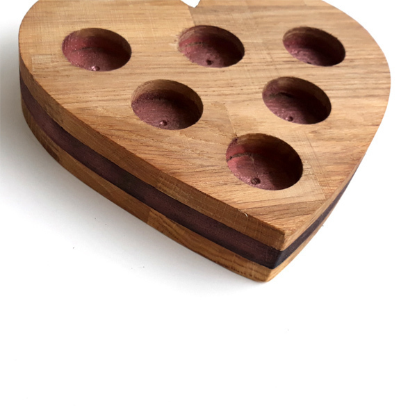 Wooden Heart - ξύλο, ρεσώ & κηροπήγια, βάσεις για ρεσώ - 2