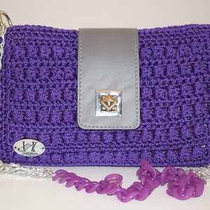 Πλεκτή Τσάντα Purple Glory - χιαστί, πλεκτές τσάντες, μικρές