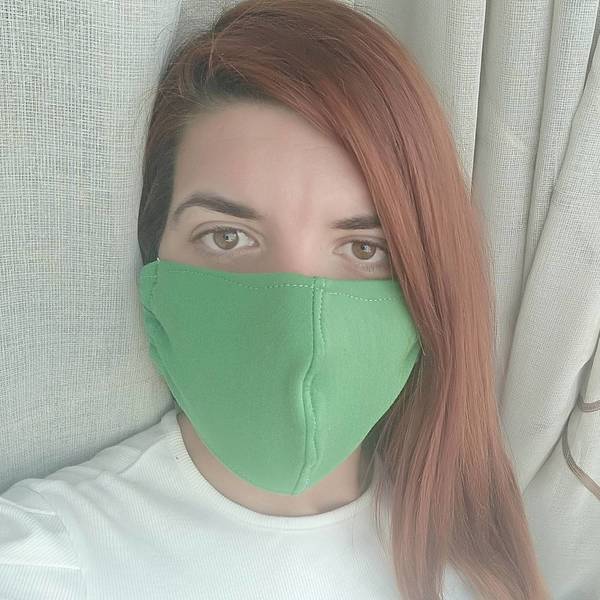 υφασμάτινη μάσκα προσώπου πράσινη μακό - ύφασμα, μάσκα προσώπου, μάσκες προσώπου - 3