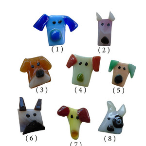 Σκυλάκια Μαγνητάκια απο Γυαλί - μαγνητάκια ψυγείου, γυαλί, σκυλάκι, ζωάκια
