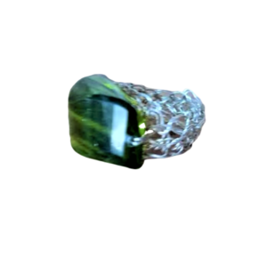 Δαχτυλίδι από ασήμι 925 και πράσινο κρύσταλλο - ασήμι, ημιπολύτιμες πέτρες, γυναικεία, ασήμι 925, σταθερά, φθηνά