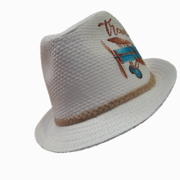 Custom / Handpainted Παιδικό Καπέλο - βαπτιστικά, καπέλο, για παιδιά, ψάθινα - 2