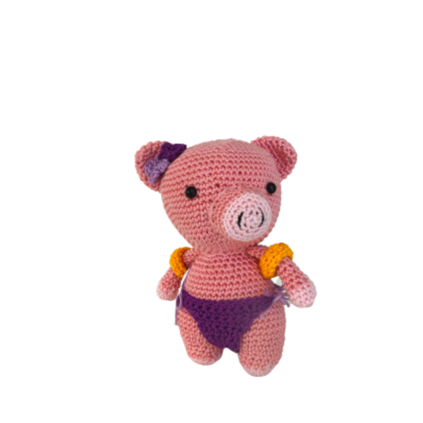 Pig & Piggy in Love - δώρο, λούτρινα, amigurumi - 4