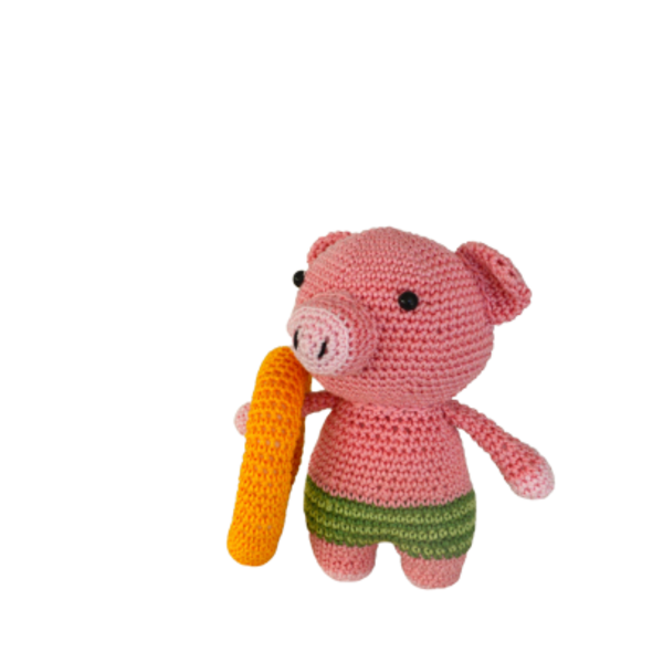 Pig & Piggy in Love - δώρο, λούτρινα, amigurumi - 5
