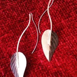 Σκουλαρίκια φύλλα - ιδιαίτερο, φύλλο, μακριά, κρεμαστά - 4