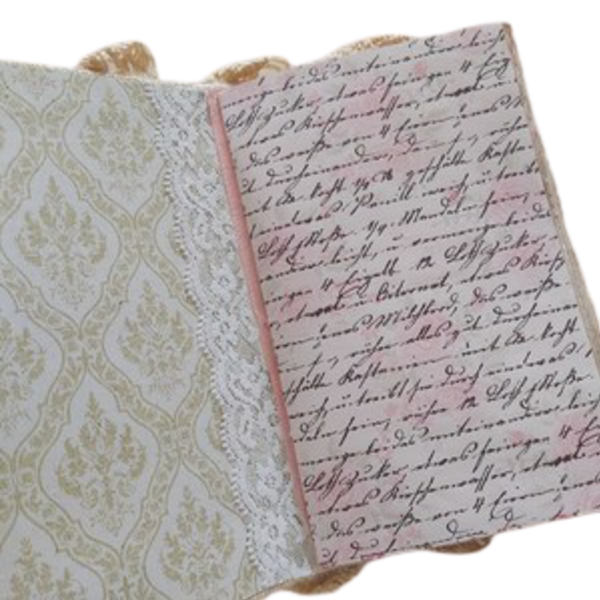 Vintage ημερολόγιο - δαντέλα, vintage, ημερολόγια, χειροποίητα, τετράδια & σημειωματάρια - 3