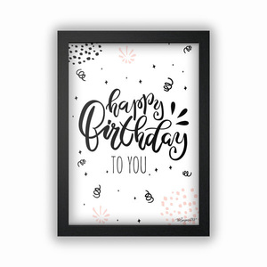 Πόστερ "Happy Birthday To You" | Α4 21x30εκ. - διακόσμηση, αφίσες, δώρα γενεθλίων