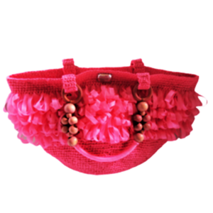 Summer bag rafia, καλοκαιρινή πλεκτή τσάντα με ροζ rafia με διαστάσεις : 43*25*21 - ψάθα, χειροποίητα, πλεκτές τσάντες, μικρές