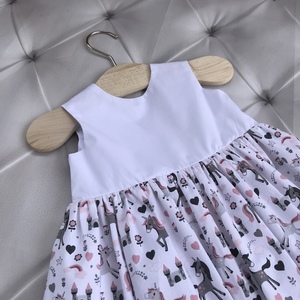 Παιδικό φορεματάκι με φιόγκο στην πλάτη - κορίτσι, βαπτιστικά, παιδικά ρούχα, βρεφικά ρούχα, 1-2 ετών - 3
