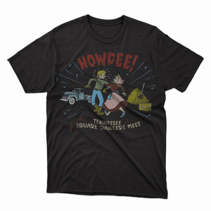Howdee! Country & western vintage retro style μπλουζάκι με χορευτές! - 4