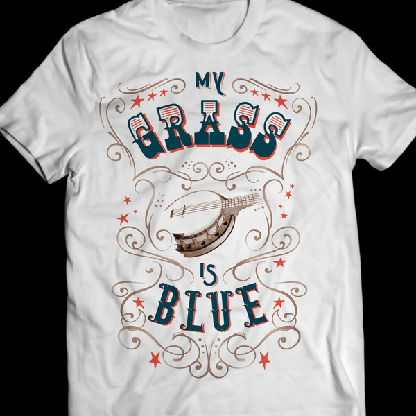 Bluegrass country & western retro vintage μπλουζάκι για cowboys cowgirls - 3