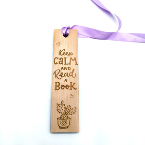 Ξύλινος Σελιδοδείκτης "Keep calm and read a book" - ξύλο, δώρο, χειροποίητα, σελιδοδείκτες, δώρα για δασκάλες