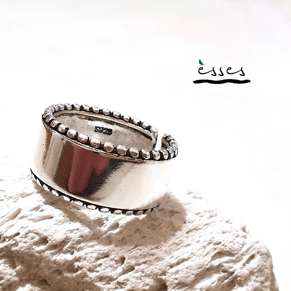Δαχτυλίδι boho cuff band ασήμι 925 αυξομειούμενο ασημί επιπλατινωμένο - ασήμι, επάργυρα, boho, αυξομειούμενα - 5
