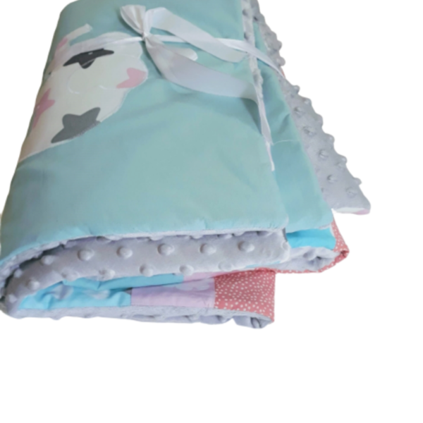 Πάπλωμα μωρού patchwork - βαμβάκι, κορίτσι, κουβέρτες
