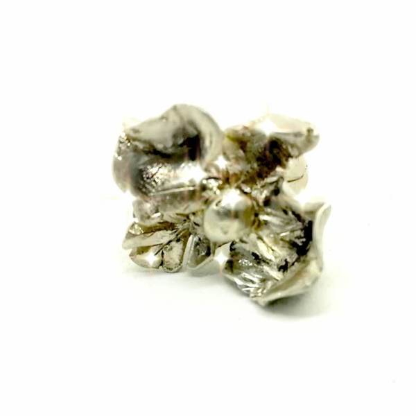 Δαχτυλίδι λουλούδι από ασήμι 925 - μοναδικό κομμάτι - ασήμι, λουλούδι, σταθερά, μεγάλα - 5