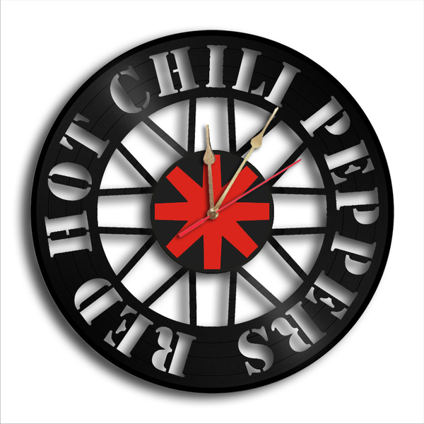 Χειροποίητο ρολόι τοίχου Red Hot Chilli Peppers ΚΩΔ.1106 - τοίχου, ρολόγια