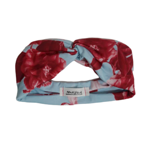 "Σαντορίνη" headband - floral κορδέλα για τα μαλλιά - ελαστικό, φλοράλ, τουρμπάνι, κορδέλες μαλλιών