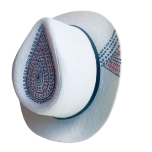 Boho look - ψάθινο καπέλο - ζωγραφισμένα στο χέρι, boho, καπέλα, ψάθινα