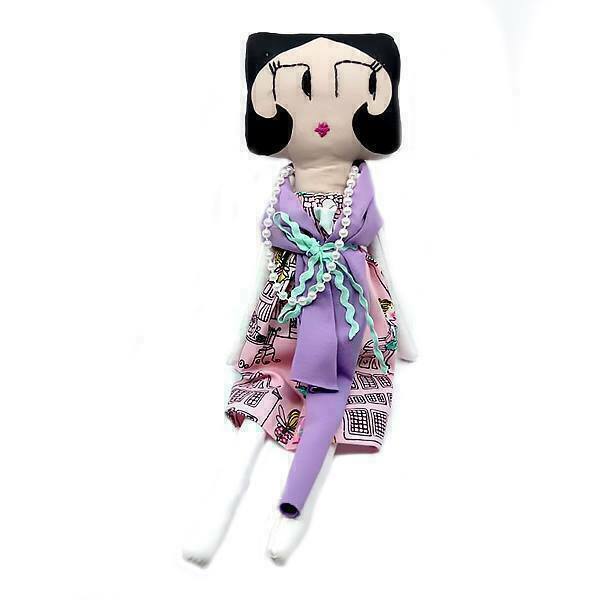 Υφασμάτινη κούκλα της σειράς Happy girls - ύφασμα, κορίτσι, δώρα γενεθλίων, κούκλες - 2