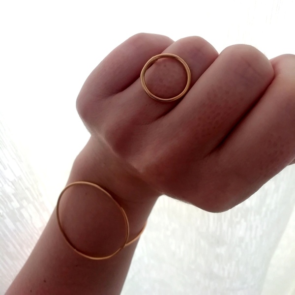 Δαχτυλίδι ασημένιο επίχρυσο Omega 'Ω' / Αυξανόμενο - ασήμι, επιχρυσωμένα, minimal, μικρά, μικρά, boho, boho, αυξομειούμενα - 5