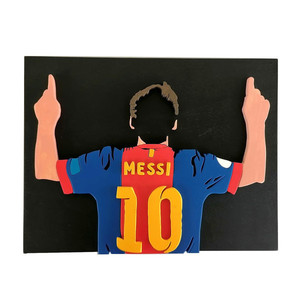 Handmade Barcelona Lionel Messi 3D wood art - πίνακες & κάδρα, ποδόσφαιρο