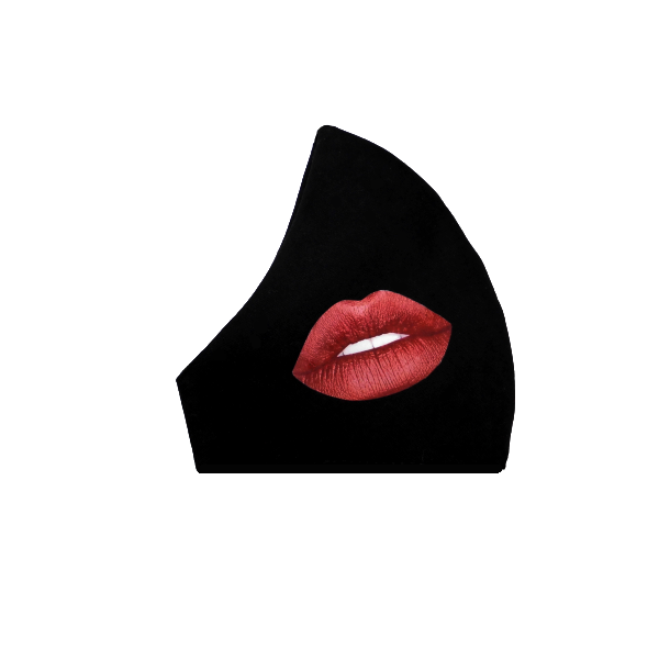 3.Μάσκα βαμβακερή-πολλαπλών χρήσεων-Σχέδιο "Red Lips". - βαμβάκι, γυναικεία, χειροποίητα, πλενόμενο, δερματολογικά ελεγμένη, μάσκες προσώπου