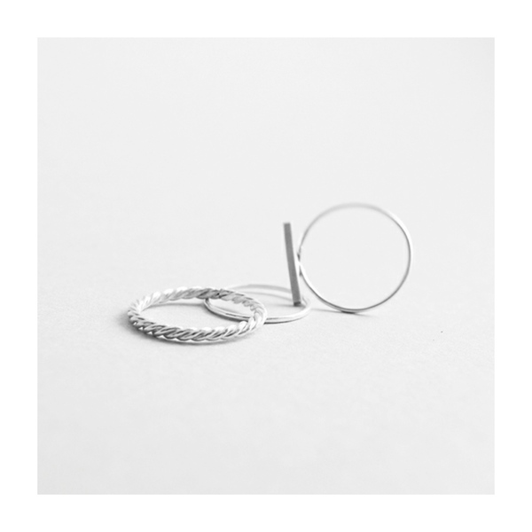 Baring┃Ασήμι 925 Χειροποίητο δαχτυλίδι - ασήμι, minimal, βεράκια, σταθερά