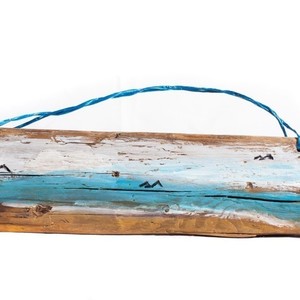 Υδατογραφία παραλίας σε ξύλο θαλάσσης - ξύλο, πίνακες & κάδρα, πίνακες ζωγραφικής - 2
