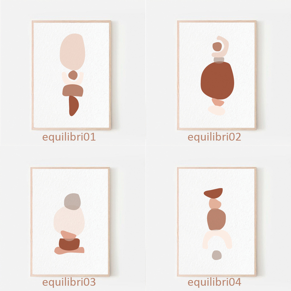 equilibri | abstract σύγχρονο κάδρο | 21x30 - ιδιαίτερο, πίνακες & κάδρα, γεωμετρικά σχέδια, minimal - 3