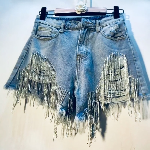Jean shorts- Party look - 2
