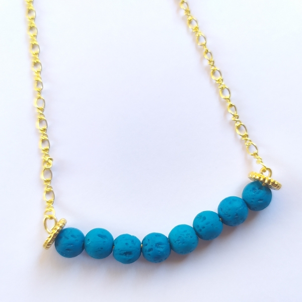 Ocean necklace - επιχρυσωμένα, απαραίτητα καλοκαιρινά αξεσουάρ, κοντά, φθηνά - 2