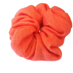 scrunchie πορτοκαλί ανάγλυφο - λαστιχάκια μαλλιών - 3