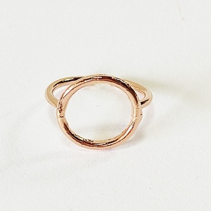 Δαχτυλίδι ροζ χρυσό κύκλος - ορείχαλκος, μικρά, αυξομειούμενα, φθηνά - 2
