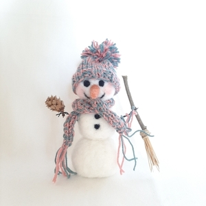 Χιονάνθρωπος - χειροποίητα, χριστουγεννιάτικο, διακοσμητικά, χιονάνθρωπος, στολίδι δέντρου, στολισμός τραπεζιού - 3