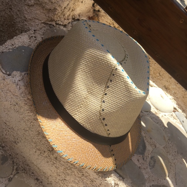 Naughty- ψάθινο καπέλο - ζωγραφισμένα στο χέρι, παραλία, boho, καπέλα, ψάθινα - 4