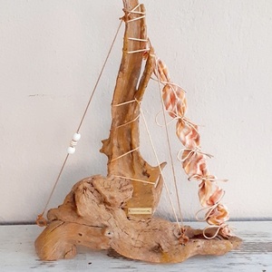 Διακοσμητικό καραβάκι από θαλασσοξυλα - ξύλο, διακόσμηση, καράβι, διακοσμητικά