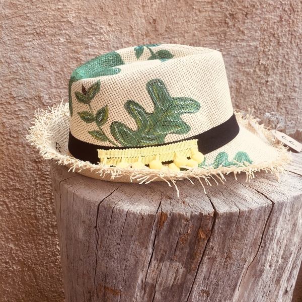 Toucan ||- ψάθινο καπέλο - ζωγραφισμένα στο χέρι, ψάθα, καπέλα, ψάθινα - 4