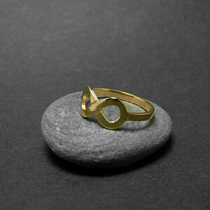 " Infinity Ring " - Χειροποίητο επίχρυσο - επάργυρο δαχτυλίδι με το άπειρο...! - επιχρυσωμένα, επάργυρα, άπειρο, minimal, μικρά, σταθερά - 2
