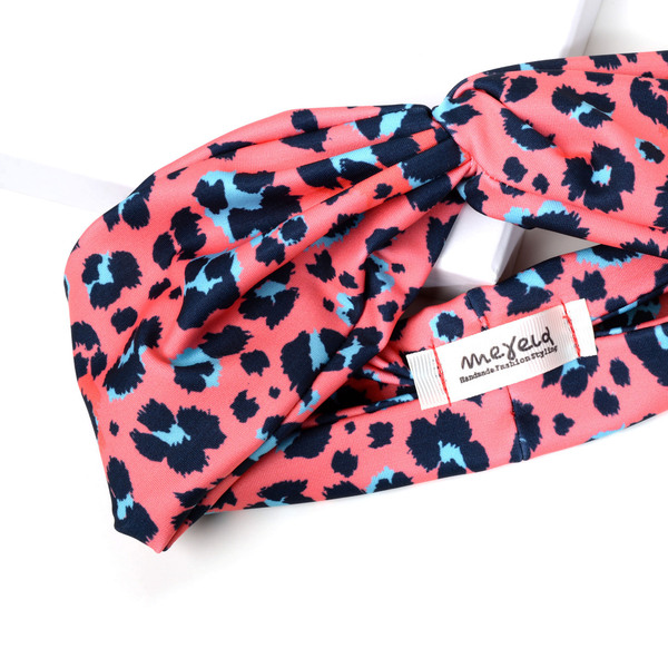 "Ibiza" headband - κορδέλα για τα μαλλιά σε έντονο animal print - ύφασμα, animal print, ελαστικό, τουρμπάνι, κορδέλες μαλλιών - 3
