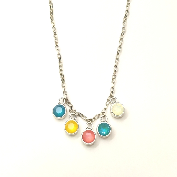 Swarovski crystals necklace - charms, swarovski, κοντά, ατσάλι - 2