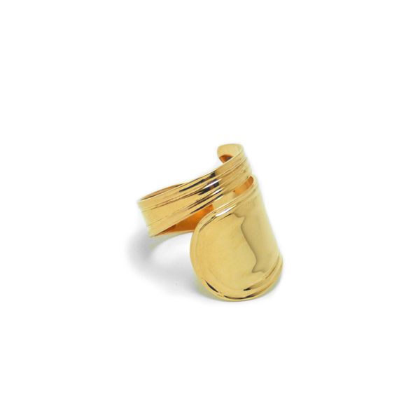 " Spoon Ring V " - Χειροποίητο επίχρυσο 18K ή επάργυρο δαχτυλίδι! - vintage, chevalier, επιχρυσωμένα, επάργυρα, μεγάλα, αυξομειούμενα