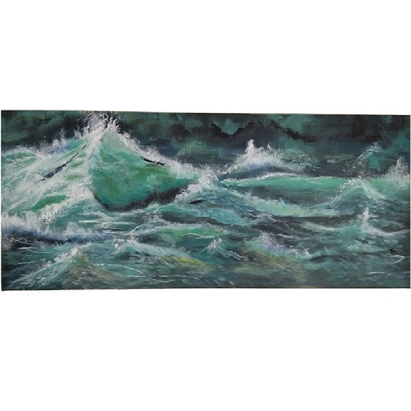 Πίνακας ζωγραφικής "THE WAVE" - πίνακες & κάδρα, διακόσμηση σαλονιού