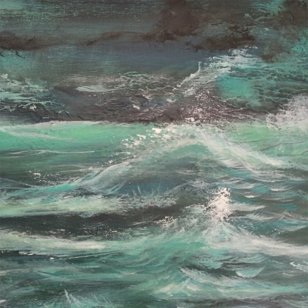 Πίνακας ζωγραφικής "THE WAVE" - πίνακες & κάδρα, διακόσμηση σαλονιού - 4